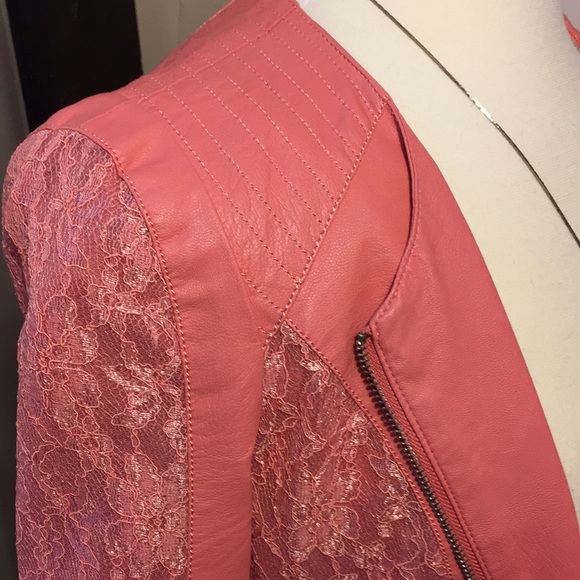 Pink faux leather and Lace 💕 - Picture 4 of 5